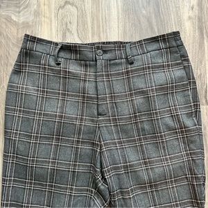ZARA Mens Pants Size US 32 Plaid Dress Pants Gray